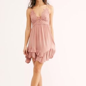 FREE PEOPLE One Adella Slip Rose Dress